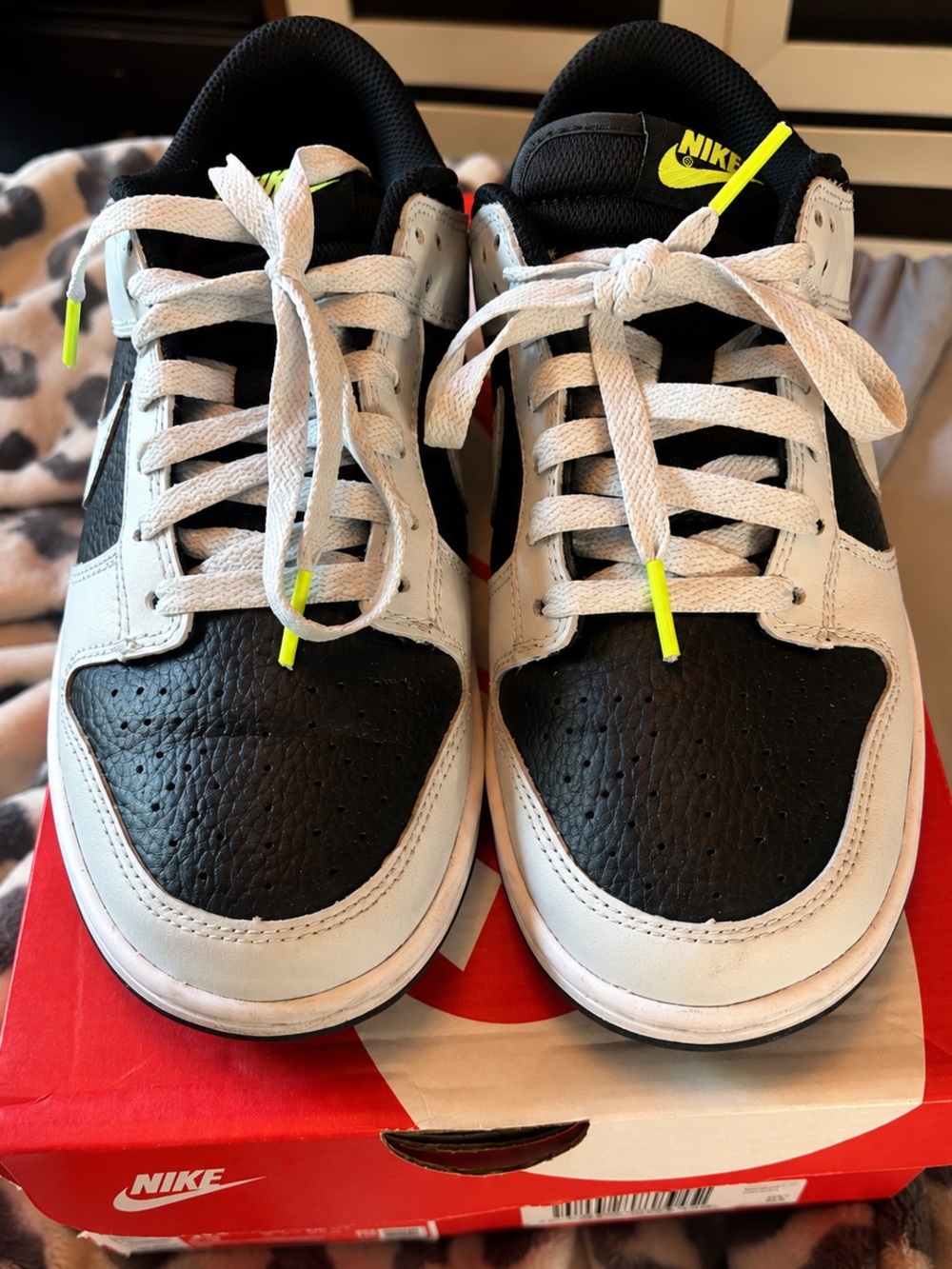 Nike Dunk Low Grey Panda Volt Reverse Panda Sneakers Size 6.5